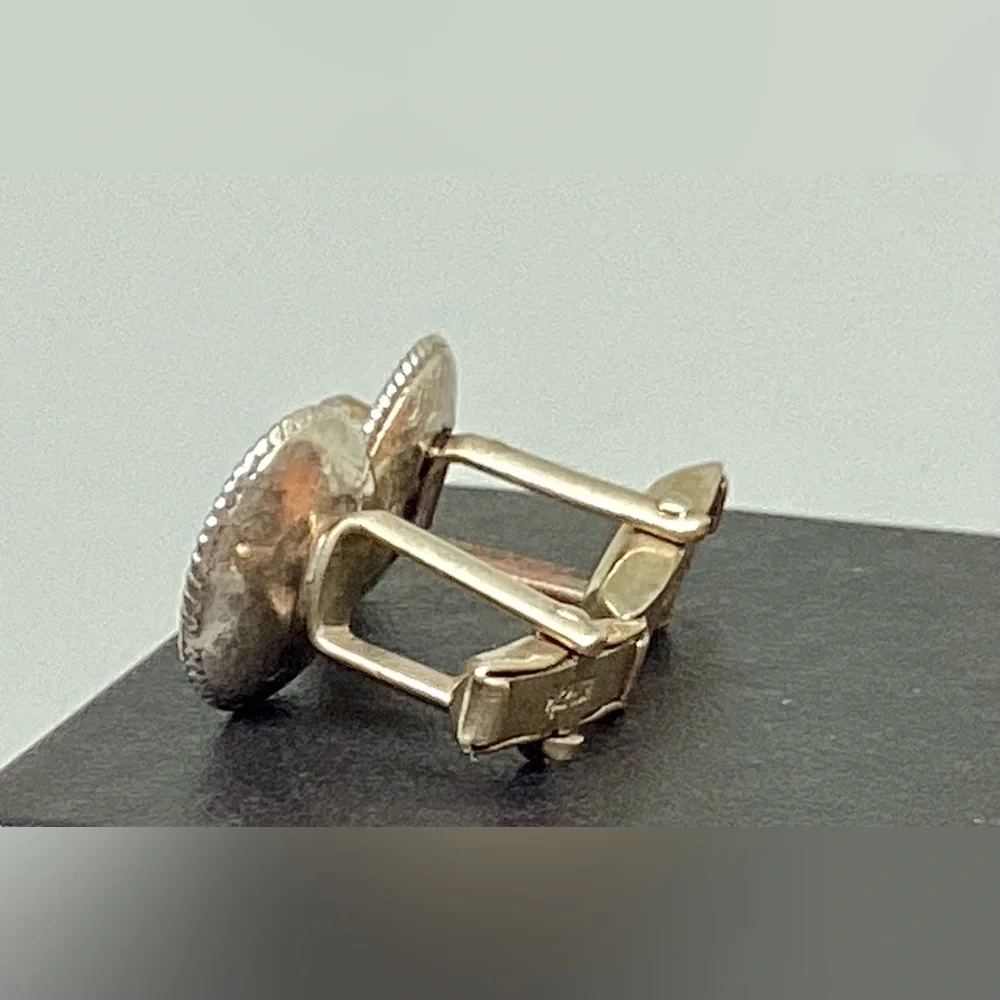 925 Sterling Silver Sombrero Hat Cuff Links Mexican